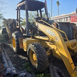 John Deere 410G Backhoe Fire Damage 