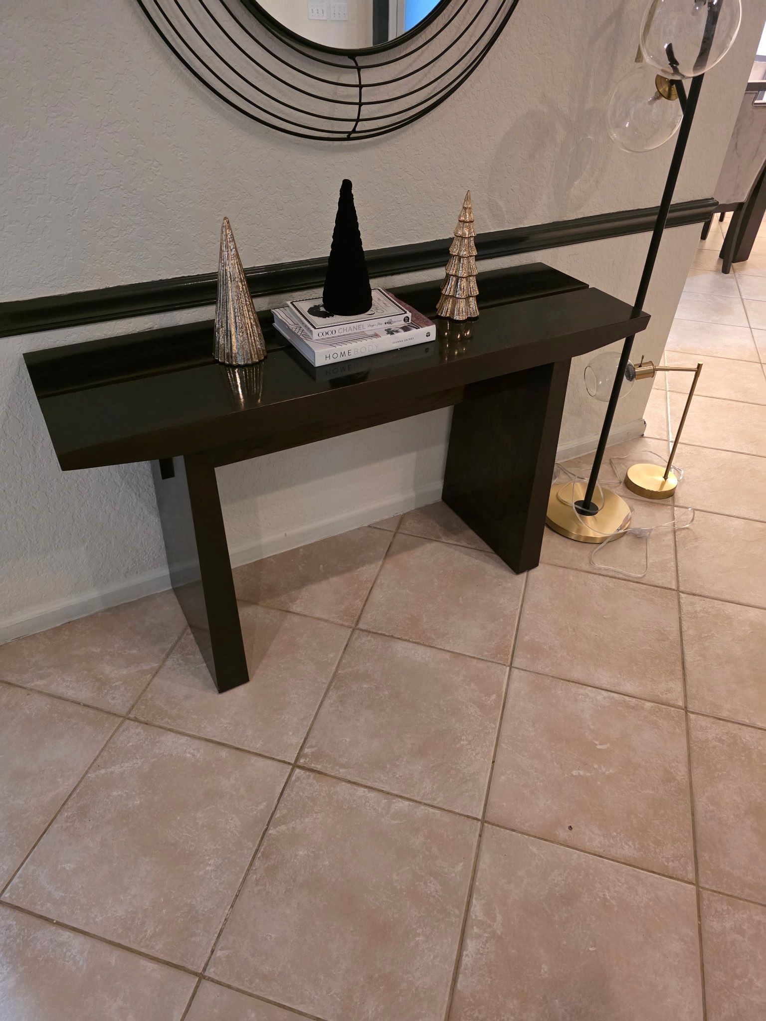 Modern Dark Wood Console Table – Great Condition