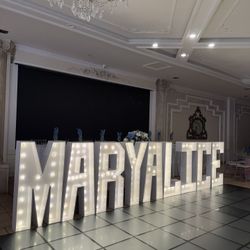 Wood Marquee Letters Letras De Luces Numbers White 