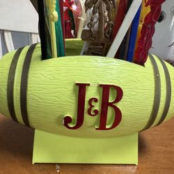 J&B Bar Stirrer Caddy & 45+ Vintage Stirrers 