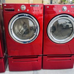 LG Washer And Gas Dryer With Pedestals