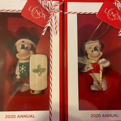 Disney 2020 Annual Mickey And Minnie Ornaments 