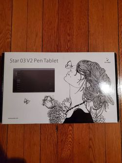 XPPen Star03 V2 Drawing Tablet Graphics Drawing Pen Tablet with 8192 Levels Pen Pressure Battery-Free Stylus Passive Pen Signature Board with 8 Hot Ke
