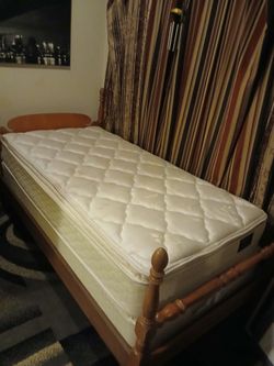 Twin Bed Frame with Mattress