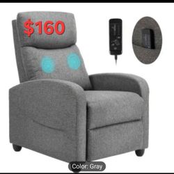 Recliner with Massager (New in Box)...2 Available 