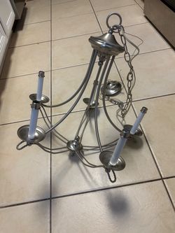 Brushed Nickel 5-Light Candle Chandelier