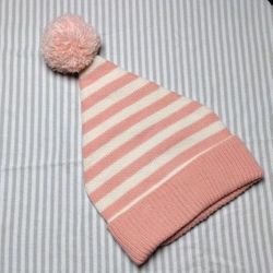 Beanie Hat With Pom Pom Peachy Pink