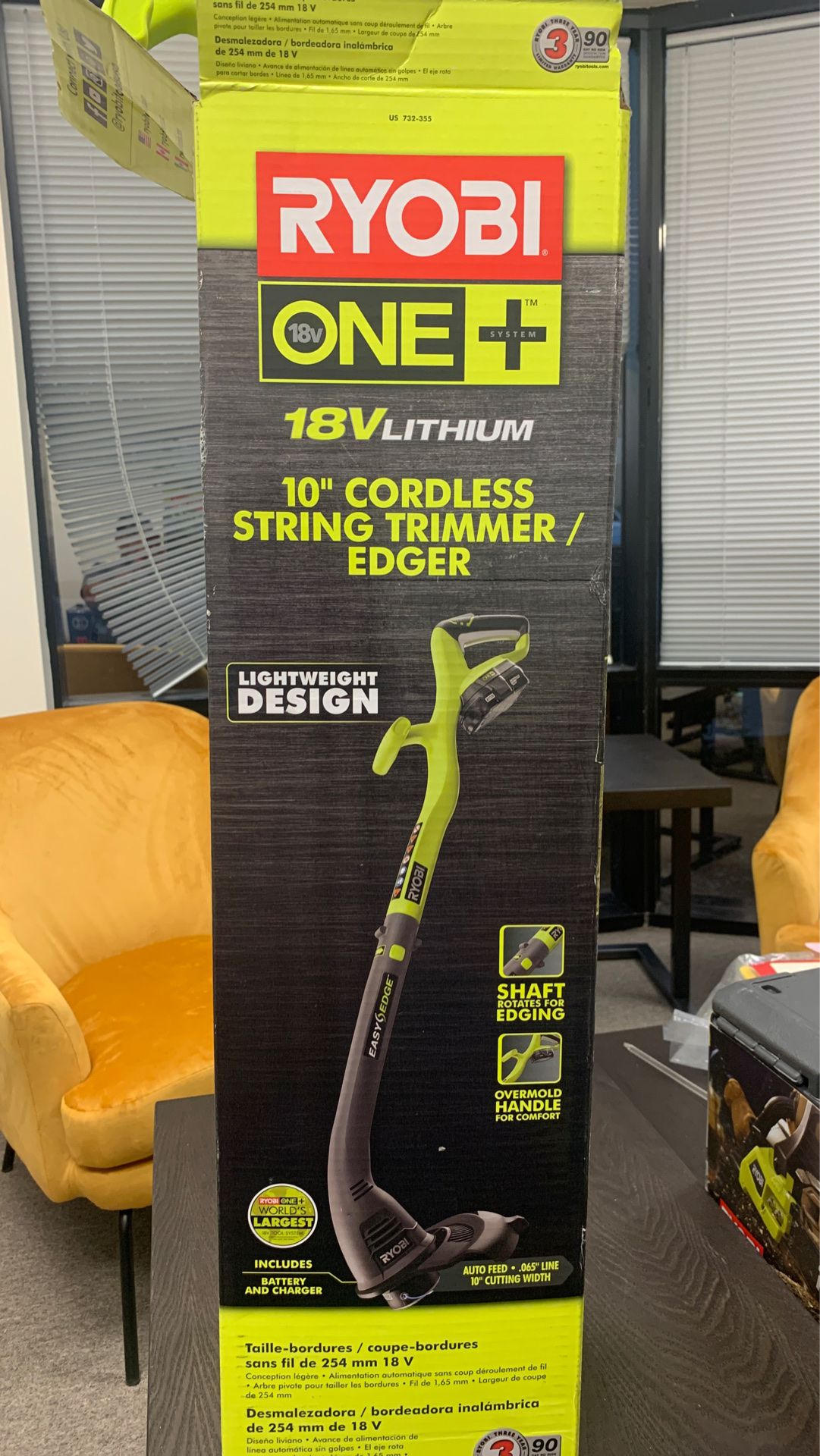 Ryobi 10” Cordless Trimmer W Battery/Charger