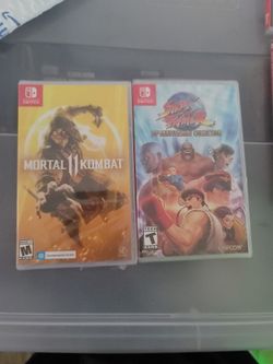 NINTENDO SWITCH MORTAL KOMBAT 11 AND 30TH ANNIVERSARY COLLECTION STREETFIGHTER BOTH BRAND NEW FACTORY SEALED