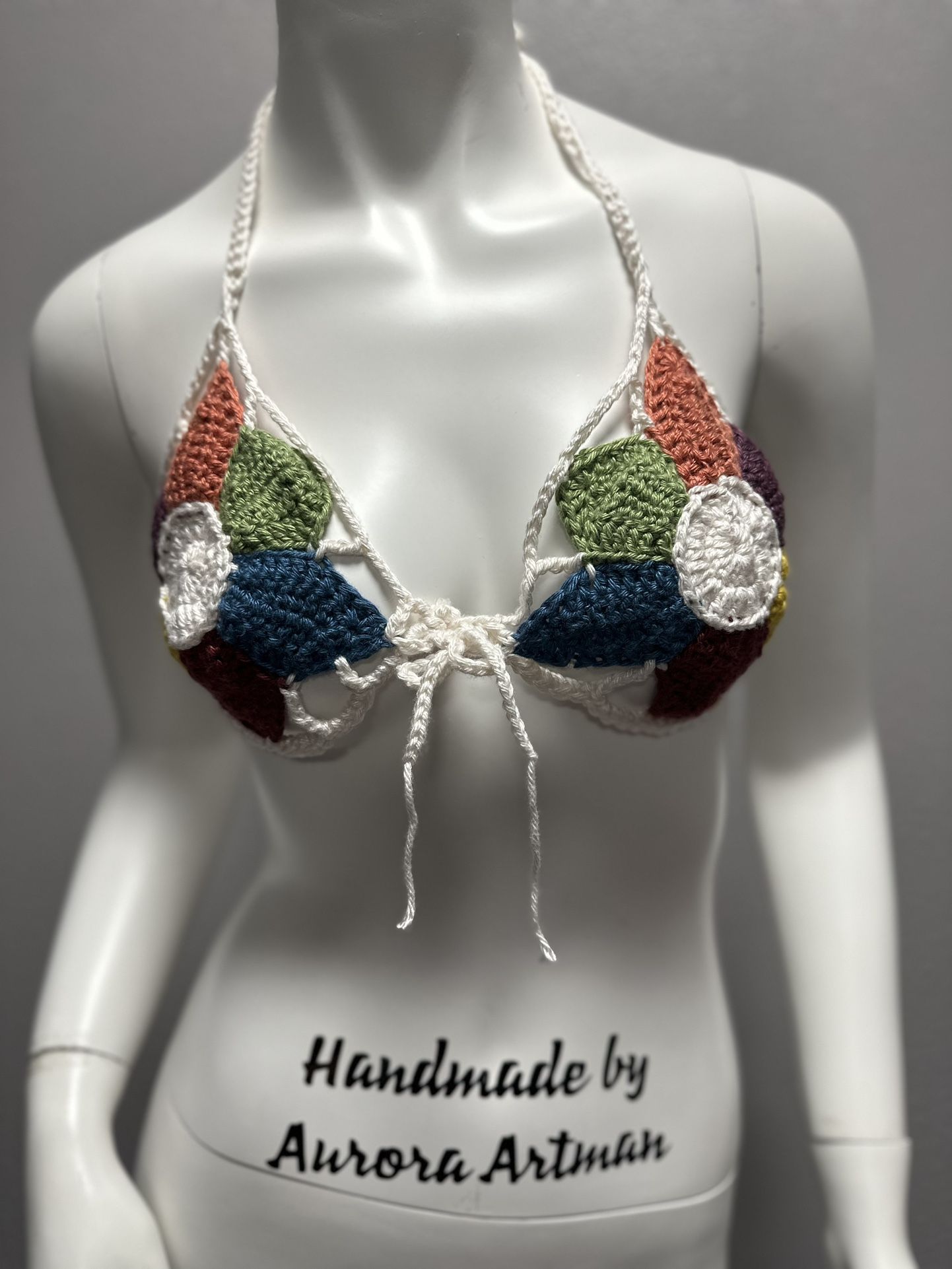 Crochet Flower Bikini Top