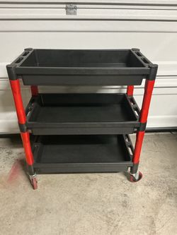 3-Tier Rolling Utility Cart & rolling car detailing chair