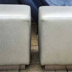 Silver Ottomans