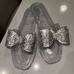 Clear Rhinestone Sandals