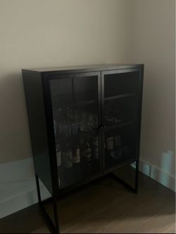 47” Black Metal Cabinet