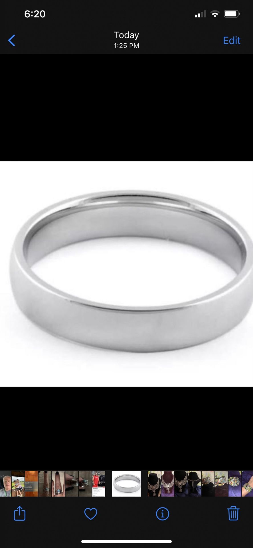 New- Sterling Silver Wedding Band 4mm, Size 7