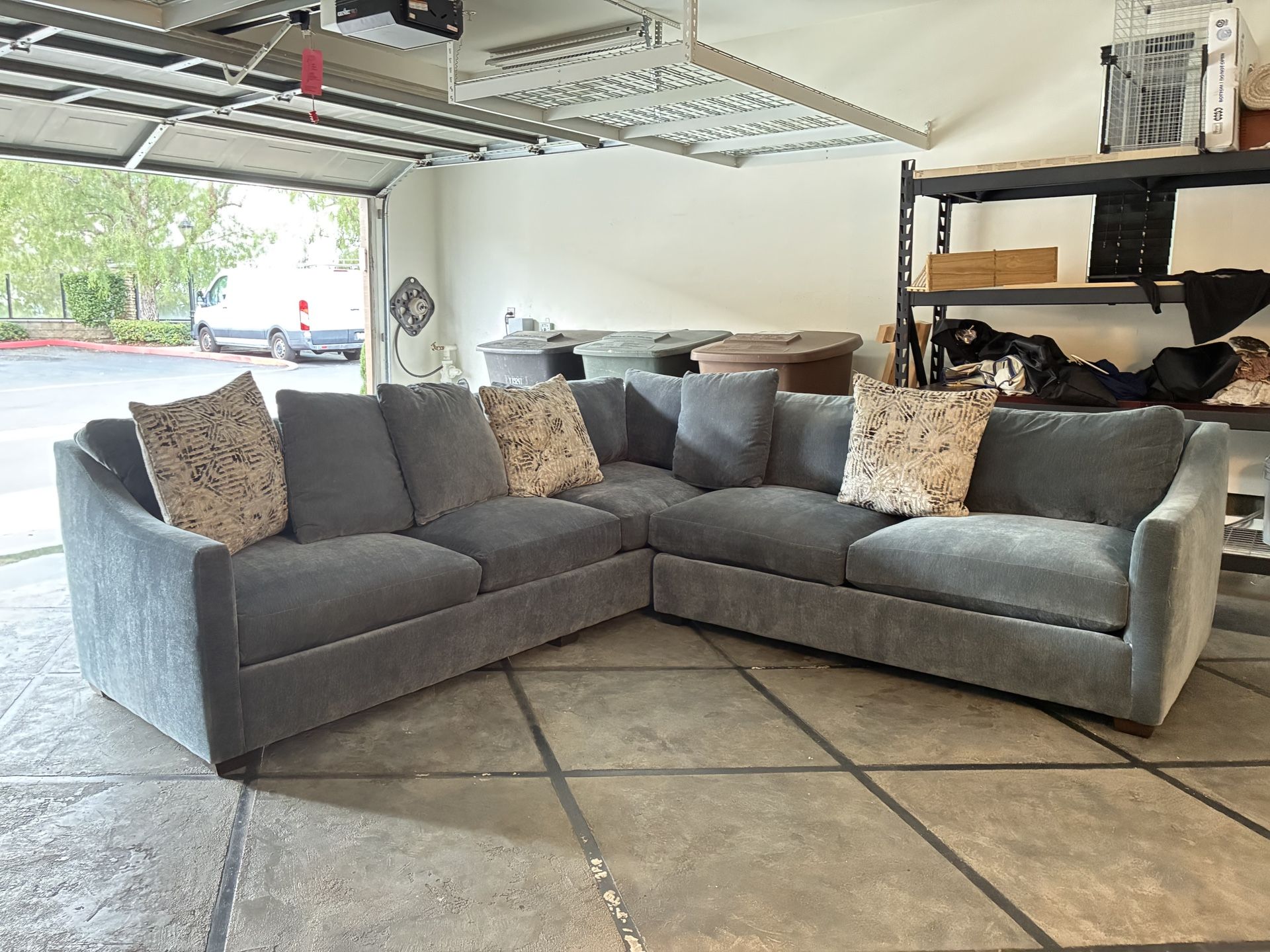 Blue Sectional Couch 