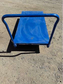 HEAVY DUTY INDUSTRIAL METAL STEEL DECK PUSH CART