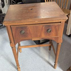Empty Vintage Sewing Table