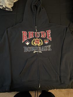 Rhude Bordeaux Zip Up 
