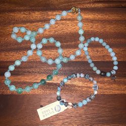 Gorgeous Gemstone Necklace & Bracelet Lot! Nephrite Sterling, Moonstone, Jade