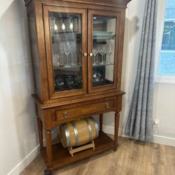 MCM Solid Wood China Cabinet With Working Light 