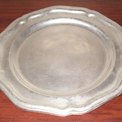 Vintage Pewter Plate Small (4)