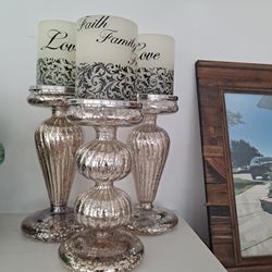 3 candle holders