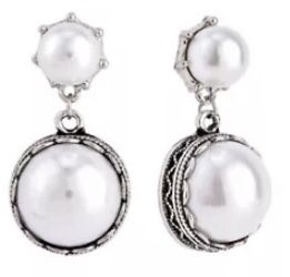 Silver pearl 925 earrings