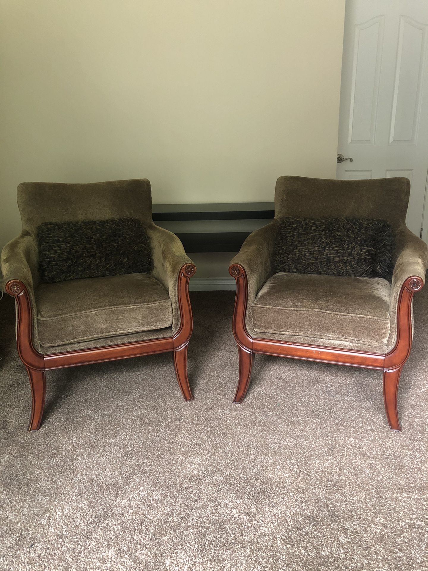2 Accent Chairs For Sale - Good Condition $80 For Both