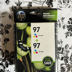 HP 97 Tri-Color Ink 2 Cartridges EXP May 2013 New