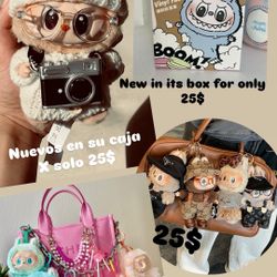 Labubus Nuevos en su caja a tan solo 25$. New Labubus in its box for only $25. 