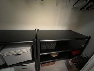 Black Closet Storage Shelves (Set of 2)