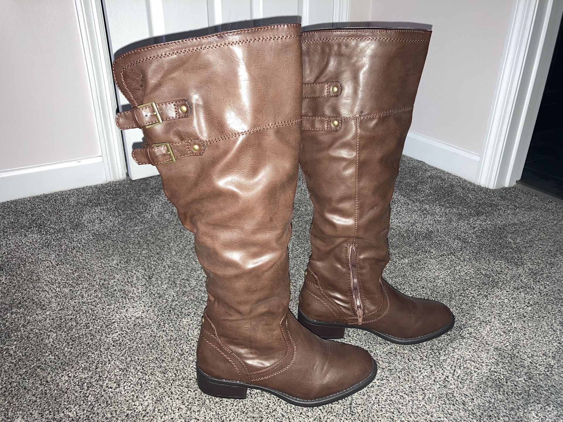 Apt 9 Ladies Brown Tall Boots - Aplangton