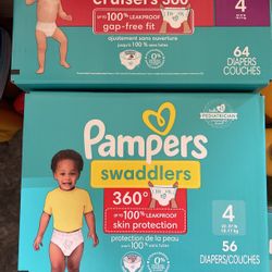 $25 Each Pamper  Box Size 4 (56-64 Diapers) Brand New