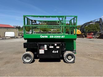 2016 Genie GS3369RT 4x4 33FT Rough Terrain Scissor Lift - Dual Fuel