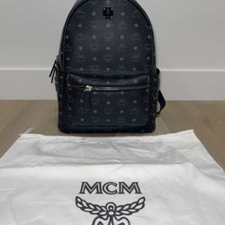 MCM Stark Visetos Coated Canvas Backpack