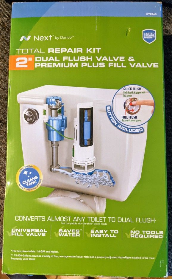 Dual Flush Valve Toilet Repair Kit