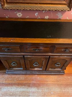 Dark Wood Sideboard Buffet Cabinet
