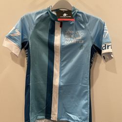 Hincapie JDRF Woman's Comfort Plus “Ride to Cure Diabetes” Bike Jersey- Small-New With Tags! The material is made of 84 percent polyester and 16 perce