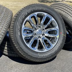 2024 NEW 20" Dodge Ram 1500 Laramie wheels 6 lug rims Bridgestone 275/55R20 Tires Rebel 4x4 Limited Longhorn