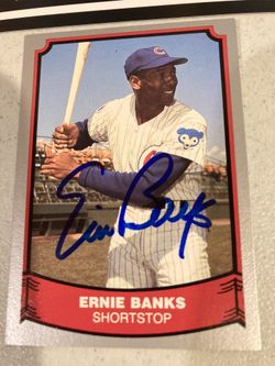 Ernie Banks Autographed Card with COA