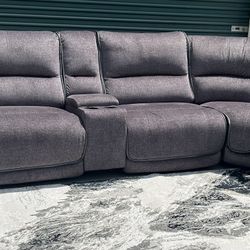 Redding 6-piece Fabric Power Reclining Sectional with Power Headrest