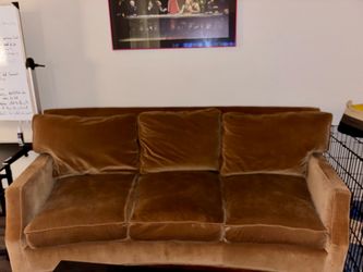 3-Seat Velvet Sofa Couch