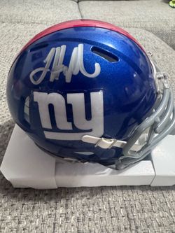 Jalin Hyatt Signed Autograph New York Giants Mini Helmet- JSA Coa