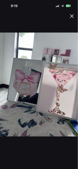 Pink picture frames