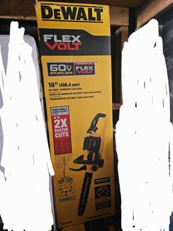 New, Nueva,  DEWALT
FLEXVOLT 60V MAX 16in. Brushless Cordless Battery Powered Chainsaw (Tool Only