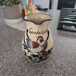 Signed Hand-Painted Mexican Pottery Creamer – Guadalajara Floral