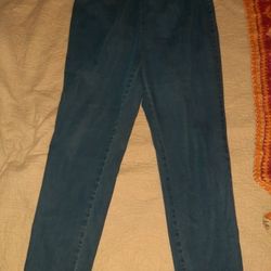Woman Within Jeans Womens 18W Petite Blue Straight High Rise Pull On Dark Wash