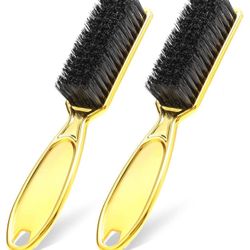 2 Barber Blade Cleaning Brush Hair Clipper Brush Nail Brush Tool for Cleaning Clipper(Gold)