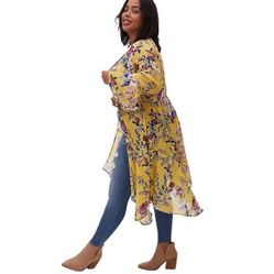 Floral Kimono cardigan Duster Torrid